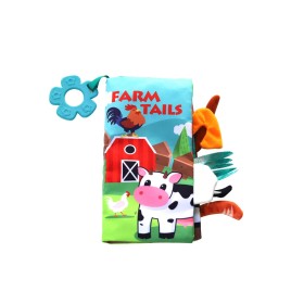 Libro Sensoriale Neonato Fattoria 3 Mesi+ con Massaggiagengive Libro di Stoffa Kikka Boo