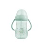 Tazza con Cannuccia in Silicone 300 ml Verde Menta Dino World con Manici 8 Mesi+ Kikka Boo