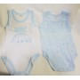 Body Senza Maniche Ellepi 24 Mesi 92 cm Azzurro Cotone Set 2 Body Bambino AF5151