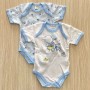 Body Maniche Corte Ellepi 18 Mese 86 cm Cotone Azzurro Set 2 Body Bambino 