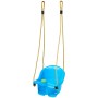 Altalena per Bambini 1 Anno Blu Seduta con Clacson e Corde