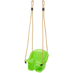 Altalena per Bambini 1 Anno Verde Seduta con Clacson e Corde