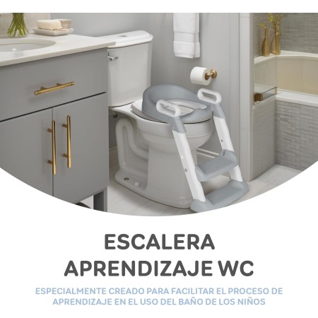 Riduttore WC con Scaletta per Bambini Grigio