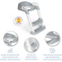 Riduttore WC con Scaletta per Bambini Grigio