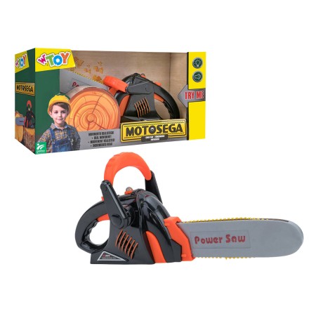 Motosega Giocattolo per Bambini con Catena Rotativa e Suoni Globo 3 Anni+