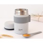 Thermos Pappa Neonato Inox 500 ml con Cucchiaio Grigio Kiokids