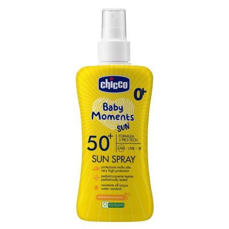 Spray Solare 50+ Bambini Chicco Latte Solare 150 ml 0 Mesi+