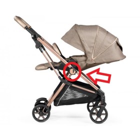 Placca Laterale Logo Peg Perego Passeggino Vivace Bronzo Ricambio Originale