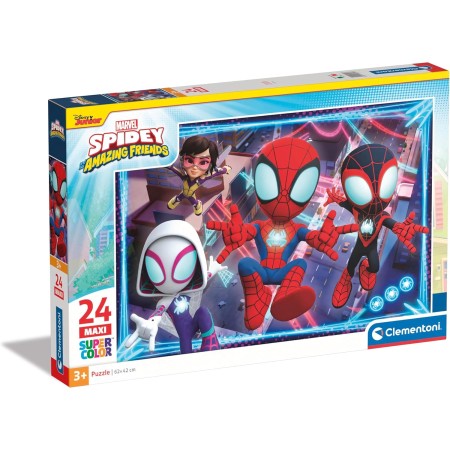 Puzzle Spidey 24 Pezzi 3 Anni+ Spiderman Supercolor Maxi 62x42 cm Clementoni Marvel