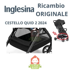 Cestino Inglesina Quid 2 Ricambio Cestello Portaoggetti Passeggino 2024 Nero Ricambio Originale
