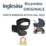 Inglesina Porta Biberon Passeggino Aptica Ricambio Originale Nero Portabibita