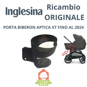 Inglesina Porta Biberon Passeggino Aptica XT Ricambio Originale Nero Portabibita
