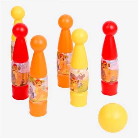Birilli Bowling per Bambini Il Re Leone in Plastica 6 Birilli con Palla Disney The Lion Guard 3 Anni+