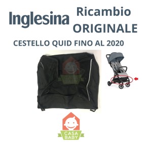 Cestino Inglesina Quid Ricambio Cestello Portaoggetti Passeggino Fino al 2020 Nero Ricambio Originale