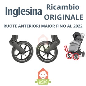 Inglesina Maior Ruote Anteriori Passeggino Ricambio Originale Coppia 2 Ruote per Modelli 2021-2022