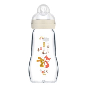 Mam Biberon Vetro 260 ml 2 mesi+ Beige Feel Good Silicone Tettarella 2