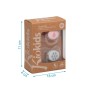 Ciuccio Neonata 0-6 mesi Set 2 Ciucci Rosa e Grigio Femmina in Silicone Kiokids