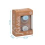 Ciuccio Neonato 0-6 mesi Set 2 Ciucci Azzurro e Grigio Maschio in Silicone Kiokids