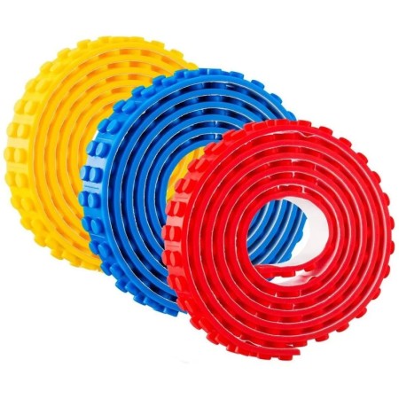 Striscia Adesiva Lego in Silicone 85 cm Colori Assortiti Compatibile con Mattoncini