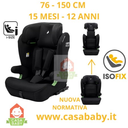 Seggiolino Auto Isofix 76-150 cm I-Size Lupo Nero Made in Germany