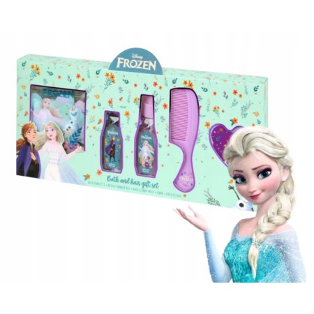 Set Regalo Frozen Disney Cofanetto Idea Regalo Capelli e Corpo 5 Pezzi 6 Anni+