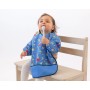Bavaglino con Maniche Pappa Impermeabile Blu Kio Kids 4 Mesi+