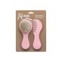 Spazzola e Pettine Neonato Rosa Setole Naturali 0 Mesi+ Kiokids
