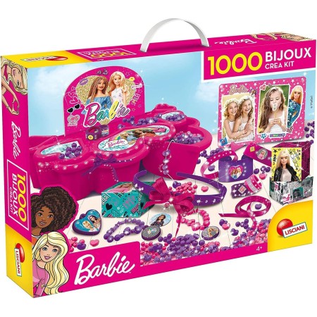 Barbie Crea Braccialetti e Perline Valigetta con 1000 Bijoux Crea Kit Lisciani 4 Anni+