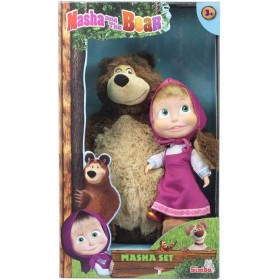 Masha e Orso Peluche Orso e Bambola Masha Simba 3 Anni+