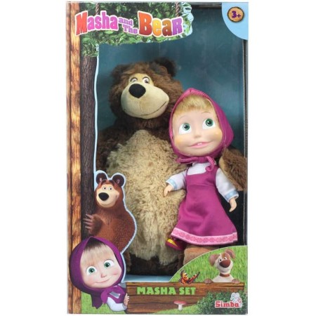 Masha e Orso Peluche Orso e Bambola Masha Simba 3 Anni+