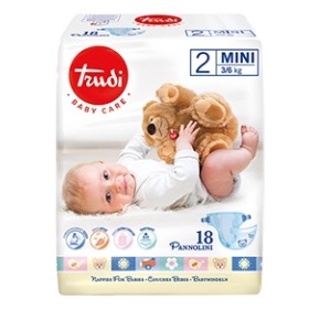 Pannolini Trudi Taglia 2 3-6 kg Mini 18 Pannolini Trudi Baby Care
