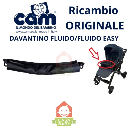 Davantino Passeggino Cam Fluido Easy Nero Ricambio con Rivestimento Tessile Originale Cam