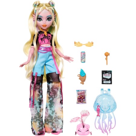 Monster High Lagoona Blue Neptuna Bambola 30 cm con Accessori HXH75 Mattel 4 Anni+