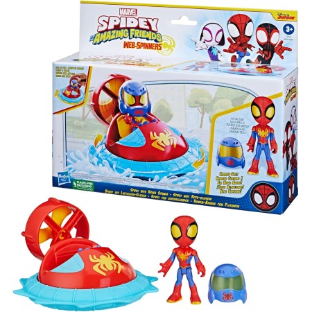 Spidey Veicolo con Personaggio Hover Spinner Hasbro