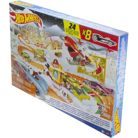 Calendario Avvento Hot Wheels 24 Sorprese di cui 8 Macchinine HCW15 Mattel 3 Anni+