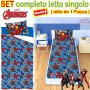 Lenzuola Avengers Letto Singolo 3 Pezzi 100% Cotone Marvel 1 Piazza