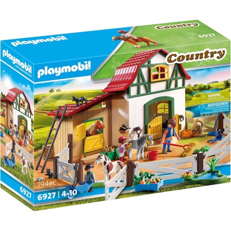 Playmobil Country 6927 Maneggio dei Pony con Animali e Fienile 4 Anni+