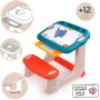 Banco Scuola Bambini 3 Anni+ con Lavagna Smoby 12 Accessori