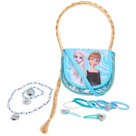 Frozen Disney Set Accessori con Borsa, Cerchietto, Pinzette, Elastici e Gioielli 3 Anni+