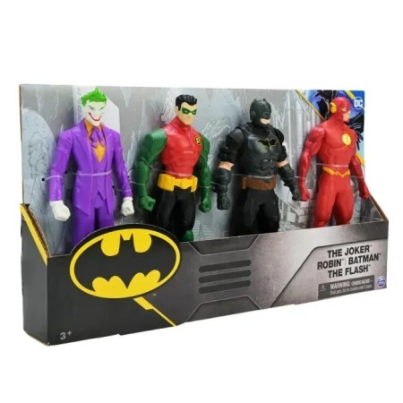 Batman Personaggi 15 cm Set 4 Personaggi Batman, Robin, Joker, Flash Spin Master 3 Anni+