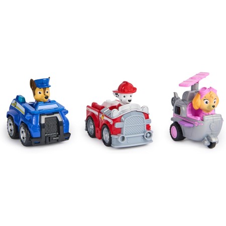 Paw Patrol Veicoli Retrocarica Chase Marshall e Skye 10 cm Spin Master 3 anni+