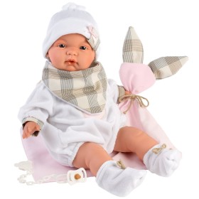Bambola Reborn Llorens Newborn con Doudou 36 cm 38944 Fatta a Mano