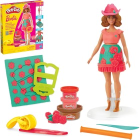 Play Doh Barbie Set Fiori e Frange con Bambola Pasta da Modellare 3 Anni+ Hasbro