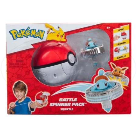 Pokemon Battle Spinner Squirtle Personaggio Trottola con Pokè Ball per Arena 4 Anni+