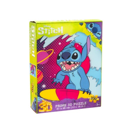 Puzzle 3D Stitch Olografico Stitch Surf 200 Pezzi Disney 5 Anni+