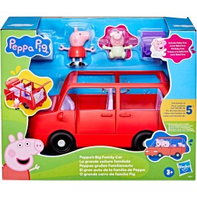 Peppa Pig L'Automobile di Famiglia di Peppa con 2 Personaggi e Macchina Rossa Hasbro 3 Anni+