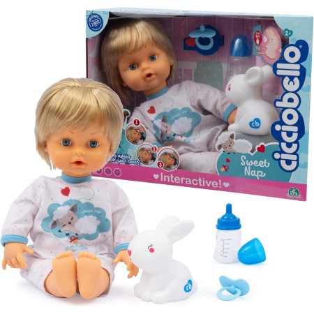 Cicciobello Sweet Nap Bambola 42 cm Interattiva con Lampada Coniglietto Giochi Preziosi 2 Anni+