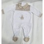 Tutina Cotone Neonato 1-3 Mesi Beige Coniglio Les Folies LJ-318