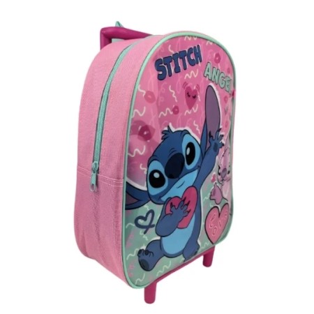 Stitch Zaino Trolley Asilo 35 cm Rosa Disney