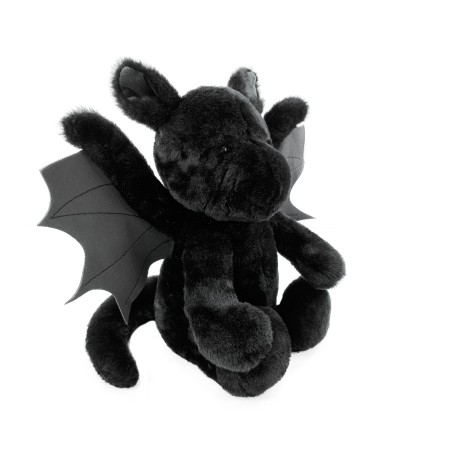 Peluche Drago Nero 28 Cm Draghetto Morbido Smart&Fun 0 Mesi+